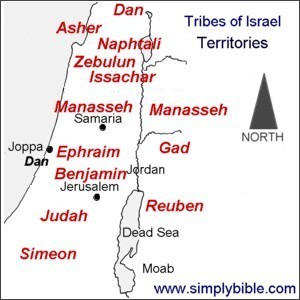 Territories Tribes of Israel Map